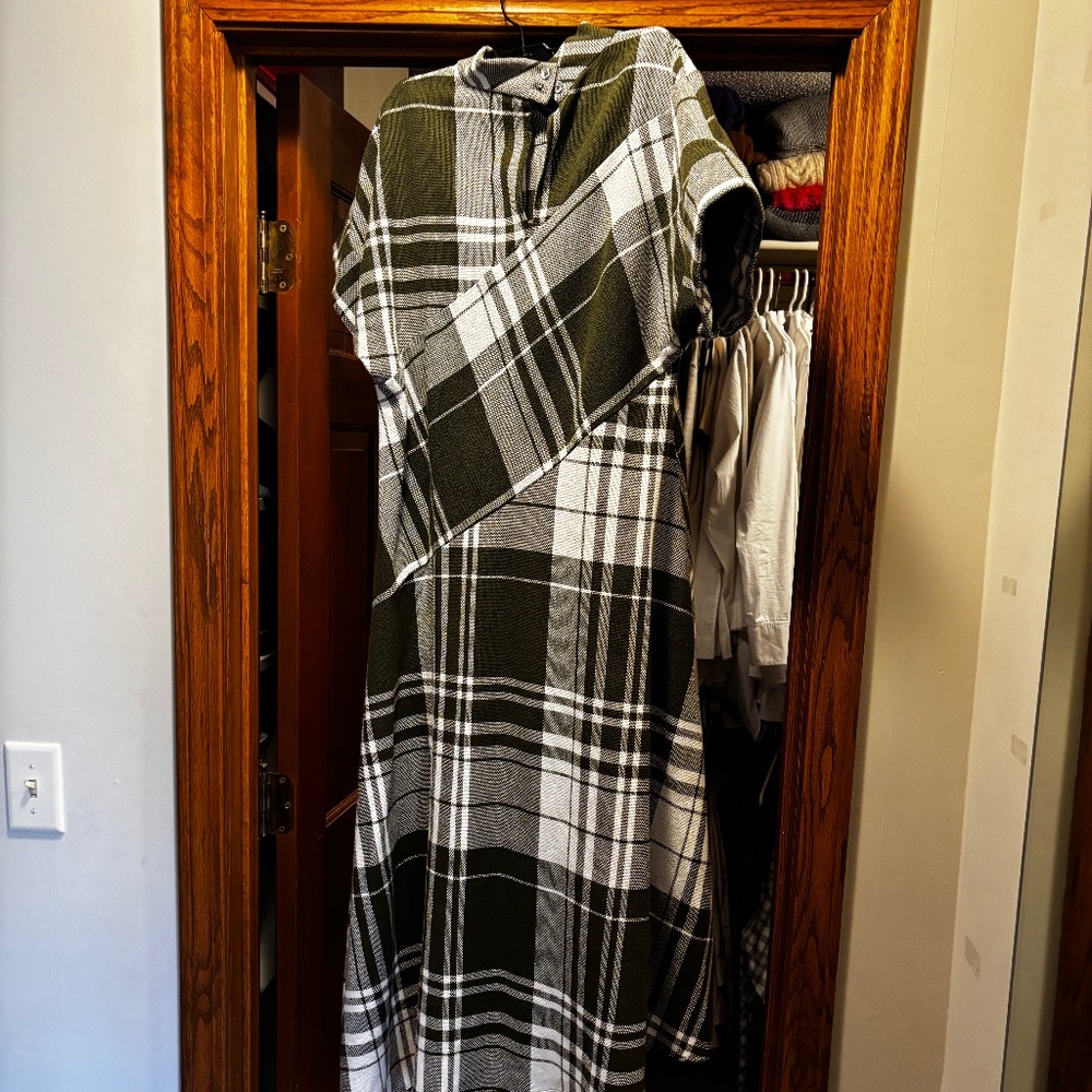 ASOS plaid asymmetric dress